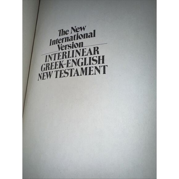 The New International Version Interlinear Greek-English New Testament NIV HB DJ - Picture 5 of 16